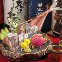 Horse mackerel sashimi