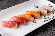 Assorted nigiri sushi