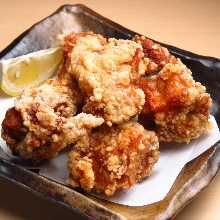 All-you-can-eat Karaage (Japanese Fried Chicken))(Enjoy with 6 kinds of sauce)
