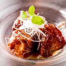 Simmered pork belly