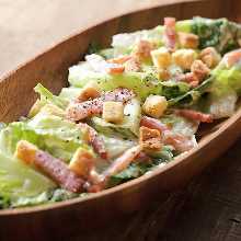 Caesar salad with slow-poached egg