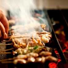 Assorted grilled skewers, 8 kinds