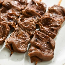 Grilled pork heart skewer