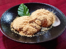 Freshly made mochi