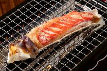 Grilled red king crab