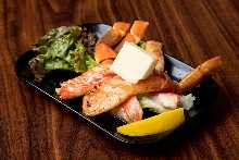 Grilled snow crab