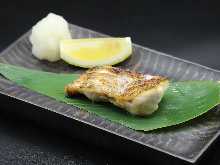 Charcoal grilled rosy seabass