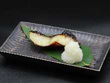 Grilled silver cod in Kyoto style