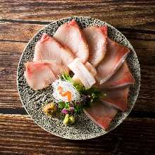 Japanese amberjack sashimi