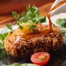 Minced Wagyu beef cutlet