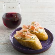 Bruschetta with Prosciutto and Cream Cheese