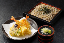 Tempura zaru buckwheat noodles