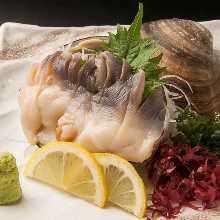 Sakhalin surf clam sashimi