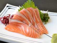 Salmon sashimi