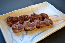 Grilled gizzard skewer