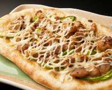 Teriyaki chicken pizza