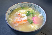 Crab rice soup