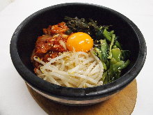 Stone grilled bibimbap