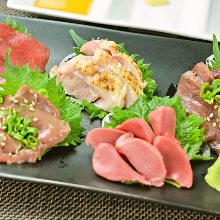 Assorted beef sashimi