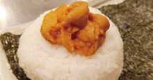 Sea urchin rice ball