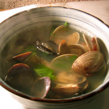 Manila clams steamed with sake