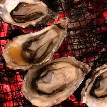 Grilled oysters