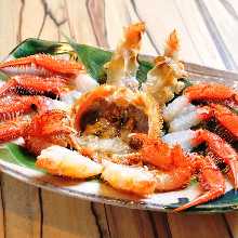 Boiled kegani (horsehair crab)