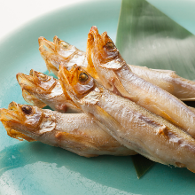 Charcoal grilled shishamo smelt