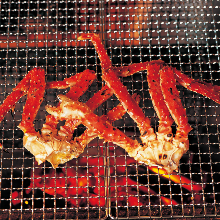 Seared red king crab