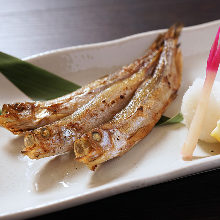 Seared shishamo smelt