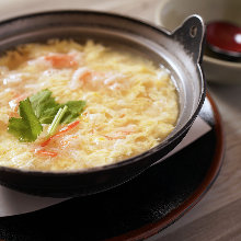 Crab rice soup