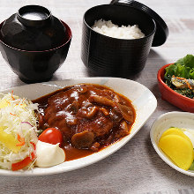 Hamburg steak set meal