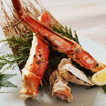 Seared red king crab