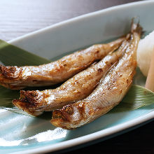 Seared shishamo smelt