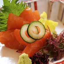 Salmon sashimi