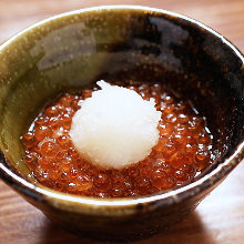 Salmon roe pickled in soy sauce