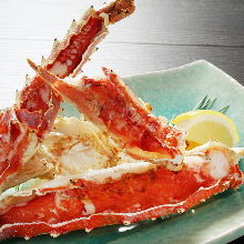 Seared red king crab