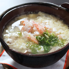 Crab rice soup