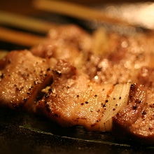 Grilled pork skewer