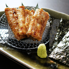 Charcoal grilled fish