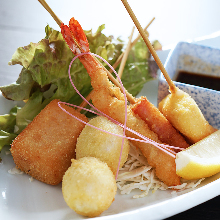 Assorted fried cutlet skewers, 5 kinds