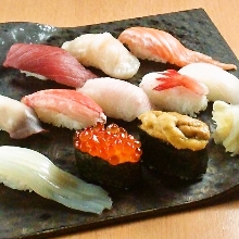 Assorted nigiri sushi