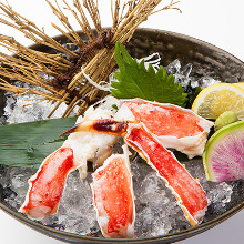 Red king crab sashimi