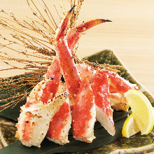 Seared red king crab