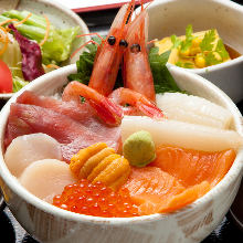 Seafood rice bowl