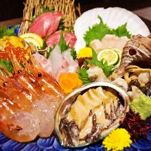 Assorted sashimi