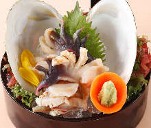 Sakhalin surf clam sashimi