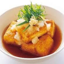 Deep-fried tofu in broth