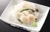 Alive scallop sashimi