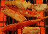 Grilled red king crab